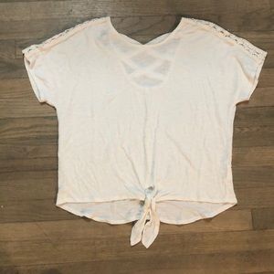 White Cross back Top